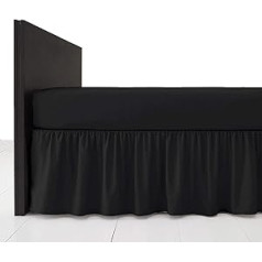 Unbekannt R&Z Ruffle Bed Valance Polycotton Plain Black Double