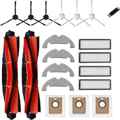AVAENZO Accessory Set Replacement Parts for Dreame Bot D10 Plus Z10 Pro L10 Plus Vacuum Mop 2 Ultra STYTJ05ZHM, 2 Main Brushes, 4 Mops, 4 Hepa Filters, 6 Side Brushes