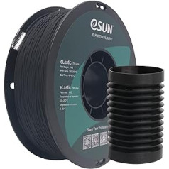 eSUN elastīgais TPE kvēldiegs 1,75 mm, 3D printera kvēldiegs TPE-83A, izmēru precizitāte +/- 0,05 mm, 1 kg spole (2,2 mārciņas) 3D drukas kvēldiegs 3D printeriem, melns