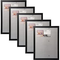 Ikea FISKBO Frame 30 x 40 cm, Plastic & Fibreboard, 30 x 40 cm, Black, Set of 5