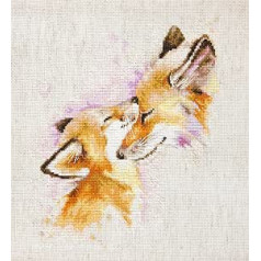 Luca-S B2312 Fox Love krustdūrienu komplekts, kokvilna, daudzkrāsains, 20x22,5 cm