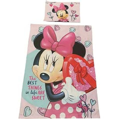 Minnie Maus Disney bērnu gultas veļas komplekts Labākās lietas dzīvē ir saldas, 100% kokvilna