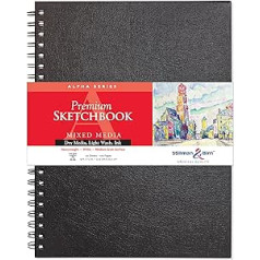 Stillman & Birn Alpha Spiral Skichbook, 50 loksnes, 150 g, 22,9 x 30,5 cm