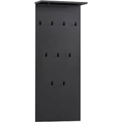 Schildmeyer Janne Hook Panel, Wood Composite, Matt Black, 50 x 20.9 x 120.6 cm