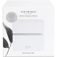 ipuro Air Pearls Big Cube - Īpaši kluss aromātu difuzors, lai piepildītu sevi - Elektronisks istabas aromāts - Ideāli piemērots mājām, birojam, jogai un labsajūtai - Mobilo tālruņu uzlādes funkcija