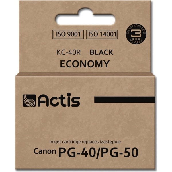 Partydeco Actis kc-40r tinte (rezerves canon pg-40/pg-50; standarta; 25 ml; melna)