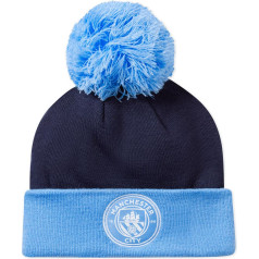 Manchester City Pom Pom Beanie 025613-03 / zila / viena izmēra cepure