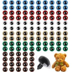 Uposao Pack of 120 Doll Eyes Safety Eyes, 30 mm plastmasas amatniecības acu pogas acis plīša rotaļlietām Plastmasas leļļu acis DIY lelles, lāču amatniecība, tamborēšanas rotaļlietu izgatavošana Tamborēšanas dzīvnieki