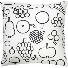 Iittala - Spilvena pārvalks 47 x 47 cm, Oiva Toikka Collection, Frutta Black/White