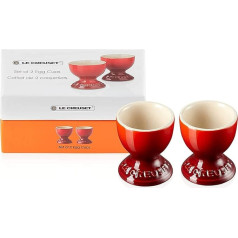 Le Creuset 2 keramikas olu tasīšu komplekts, ķiršu sarkans, 89064000600003