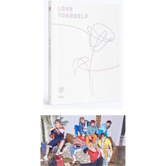 Big Hit Entertainment BTS Love Yourself Her 5th Mini Album [V versija] CD + Plakāts + Fotogrāmata + Fotokarte + Mini grāmata + Uzlīmes + Uzlīmju komplekts + (Papildus BTS 6 fotokartītes + 1 abpusēja fotokarte + Logo)