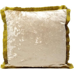 Kare Design Spilvens Cannes Powder, balts, 45 x 45 cm, dekoratīvs spilvens, dīvāna spilvens ar rāvējslēdzēju, samta pārvalks