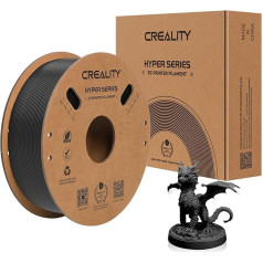 Oficiālais Hyper ABS filaments, Creality 3D printera filaments 1,75 mm ātrgaitas drukāšanai, karstumizturīgs, izturīgs un izturīgs, izmēru precizitāte +/- 0,03 mm, 1 kg / spole (melns)