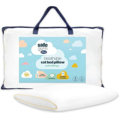 Silentnight Safe Nights Luxury Baby Pillow - elpojošs gultiņas spilvens zīdaiņiem un maziem bērniem ar tīklveida sāniem ērtam un svaigam miegam - hipoalerģisks un mazgājams veļas mašīnā