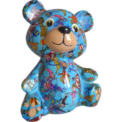 Pomme Pidou Bear Money Box Blue с цирком Копилка для денег Teddy Piggy Bank Money Gift Подарок