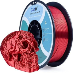 ZIRO Silk PLA 1,75 mm filaments, 3D printeru filaments no Silk PLA sērijas 1,75 mm 1 kg, diametra tolerance +/-0,03 mm, sarkans