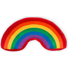 MIJOMA Plīša spilvens Cuddly Cushion Pride, Rainbow Colours par Excellence, Cuddly Soft Quality, 100% poliesters, abpusēja druka, ideāls mīlestības un prieka izplatīšanai (Rainbow)