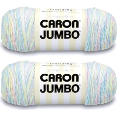 Caron Jumbo Prints Baby Rainbow dzija - 2 iepakojumos pa 340g - Akrils - 4 vidējie (Worsted) - 500 jardu - Adīšana/tamborēšana