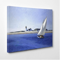 ShopArt Edward Hopper The Long Leg Brush Effect Painting Fine Art Print on Canvas High Resolution Ready to Hang (50x70cm)