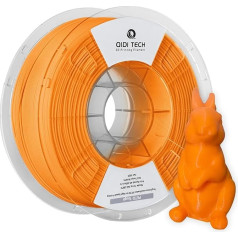 QIDI TECH PETG-Tough 3D printera filaments, izturīgs PETG filaments 1,75 mm, 3D drukāšanas filaments 1 kg spole (2,2 lbs), piemērots ātrgaitas drukāšanai, piemērots lielākajai daļai FDM 3D printeru, oranžs