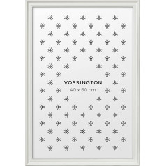 Vossington Picture Frame 40 x 60 cm White Baroque Decorative Mix of Traditional and Modern Design Antique Frame for 1 Picture, Photo, Poster or Puzzle in the Format 40 x 60 cm (60 x 40 cm)