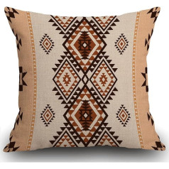 Smooffly amerikāņu indiāņu indiāņu Aztec Navajo spilvens Case Home Decor standarta izmēra spilvenu pārvalks 18x18 collu