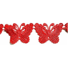 GIVBRO Lace Applique Butterfly Fringe Trim Izšūšana Šūšana Amatniecības šūšanas kleita Apģērbi DIY Kostīms Apģērbu rotājumi Aksesuāri 13 Metri