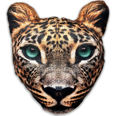 Splat Planet Leopard Plush 3D Cushion Giant Realistic Plush Stuffed Toy Funny Children Decorative Unique Floor Cushion Animal Theme Seat Cushion for Bedroom Chairs