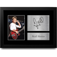 HWC Trading Niall Horan A4 Framed Signed Printed Autographs Picture Print Photo Display Gift For One Direction Music Fans