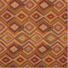 Kt KILOtela - apdrukāts auduma audums garums 300cm platums 280cm ģeometrisks etnisks audums Kilim Orange 3M