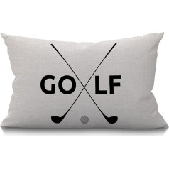 BGBDEIA Golfa spilvens Case Funny Sports Golf Symbol kokvilnas lina dekoratīvs taisnstūra spilvens lieta dīvāns gulta dīvāns 30x50cm