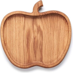 Edeldings Antibakteriāls bērnu šķīvis no masīvkoka Apple no Eiropas | Koka šķīvis 20 x 20 cm | Oriģināls dzimšanas dienas un bērnu dāvanu koka galds | Bērnu trauki, bērnu trauki, koka bļoda, servīze