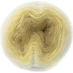 Rico Essentials Super Kid Mohair Loves Silk Colourlove, 100 g, Colour Lind, varavīksnes mežģīņu dzija no Super Kid Mohair un zīda adīšanai un tamborēšanai, mežģīņu vilnas adatu izmērs 6 mm