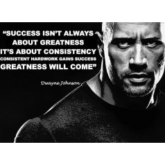 Dwayne Johnson, (3) The Rock Inspirational Motivational Quote Sign Plakāts Print Picture SPORTS,LIFE, Wrestling