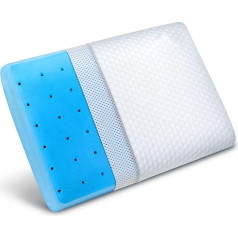 inight Memory Foam spilvens, spilvens 40 x 60 cm, želejas spilvens, ortopēdiskais spilvens, spilvens pret kakla sāpēm, spilvens ar atmiņas putām, 12 cm