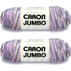 Caron Jumbo Prints Lieldienu grozu dzija - 2 iepakojumi pa 12oz - Akrils - 4 vidēji (ķemm) - 595m - Adīšana / tamborēšana