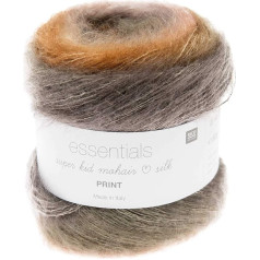 Super Kid Mohair Loves Silk Print, Rico 009 Terra