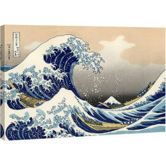 Wieco Art Lielais Kanagavas Katsushika Hokusai vilnis Giclee Art Print Wall Art Abstract Seascape Pictures Gleznas dzīvojamā istaba Home Decor Stretched un ierāmētas jūras mākslas darbi