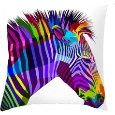 Pludmales pietura Rainbow Textile Zebra spilvena pārvalks 45x45cm