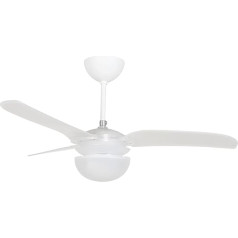 Orbegozo CP75120 Griestu ventilators ar tālvadības pulti, 3 lāpstiņas, Ø 120 cm, jauda 65 W, izslēgšanas funkcija, gaisma un 3 ātrumi, plastmasas, melns