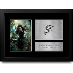 HWC Trading FR A4 Helena Bonham Carter Harry Potter Bellatrix Lestrange dāvanas drukāts parakstīts autogrāfu attēlu filmas faniem - A4 ierāmēts