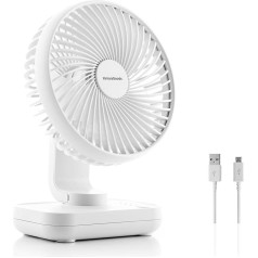 InnovaGoods Fanrec uzlādējams galda ventilators Diametrs 5,4 collas 3600 mAh / 13,3 W