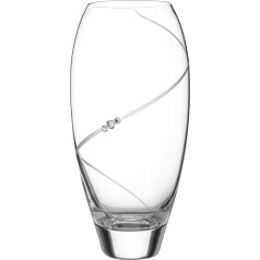 DIAMANTE Bud Vase 'Silhouette' - маленькая хрустальная ваза ручной огранки с кристаллами Swarovski - 18 см