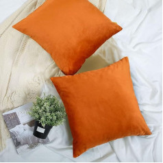 Chlophy spilvenu pārvalki Velvet 18x18cm Rudens 45x45cm Rust Copper Boho Furry Cushion Cover Mustard Pumpkin Throw Pillow Case Couch Sofa