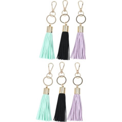 6 gab Atslēgu piekariņi Creative Hanging Ornaments Hanging Decoration Bag Charm, lai piekārtiem Tassel Gift