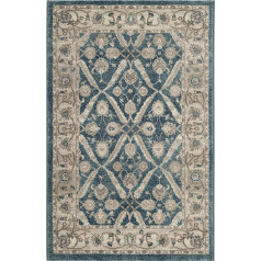 SAFAVIEH Sofia Collection Tradicionālais paklājs dzīvojamai istabai ēdamistabai guļamistabai Īss kaudzes zils un bēšs 26 x 72 collas