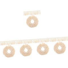 COHEALI Pack of 5 Tassel Beard Lace Trim White Lace Curtains White Decorations Lace Ribbon for Clothing Curtain Trim Fringe Trim Garment Lace Trim Clothing