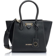 Love Moschino Sieviešu Borsa A Mano Black, melna, melna