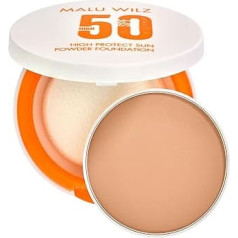 Malu Wilz High Protect Sun Powder Foundation SPF 50 I Nr. 30 Warm Beige I 9,5 g I 2-in-1 Cosmetics I Augsta saules aizsardzība un dabīgs matējošs pūderis