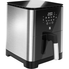 WMF Multi Taste karstā gaisa fritēze, gaisa fritētājs, 1550 W, 0,8 kg, 4-6 personām, veselīga cepšana, dehidratācija, grilēšana, karstā gaisa fritēze ar 8 programmām, 4,2 L gaisa fritēze, melna krāsā